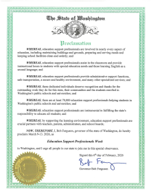Education Support Professionals Week proclamation