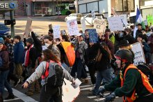TFESP members and more at the 2026 Inauguration Day protest