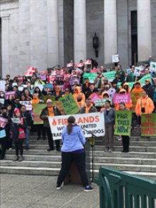 Rallying for progressive revenue at the state Capitol