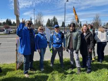 Shoreline College Federation of Teachers Local 1950 at the March No Kings protest.